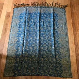 Blue and gold scarf